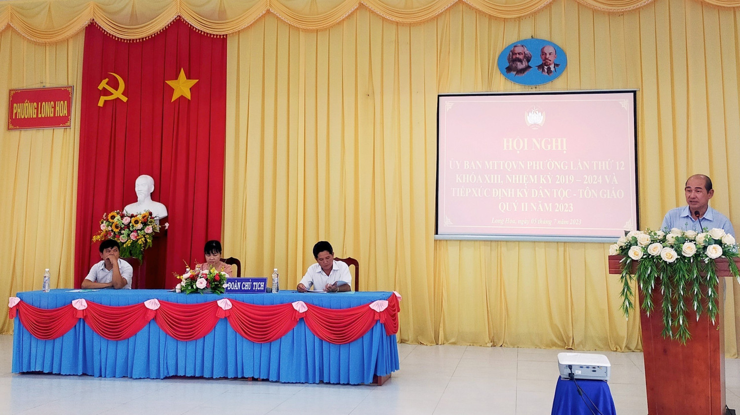 Ủy ban Mặt trận Tổ quốc Việt Nam phường Long Hoa tổ chức hội nghị tiếp xúc tôn giáo định kỳ 6 tháng đầu năm 2023